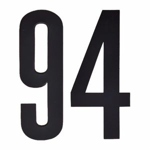 Naamsticker cijfer 94 zwart