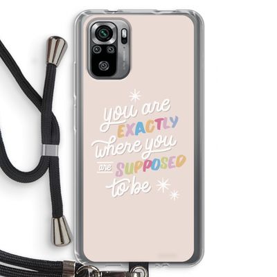 Right Place: Xiaomi Redmi Note 10S Transparant Hoesje met koord