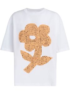 Marni t-shirt en coton à fleurs - Blanc