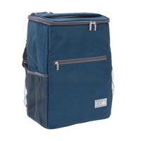 Grote strand/camping koeltas - Rugtas/rugzak model - 42 X 30 X 19 cm - 2 vakken - blauw