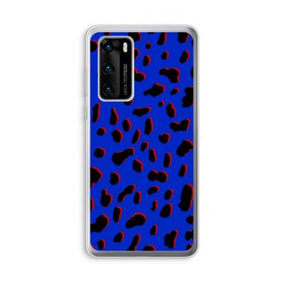 Blue Leopard: Huawei P40 Transparant Hoesje