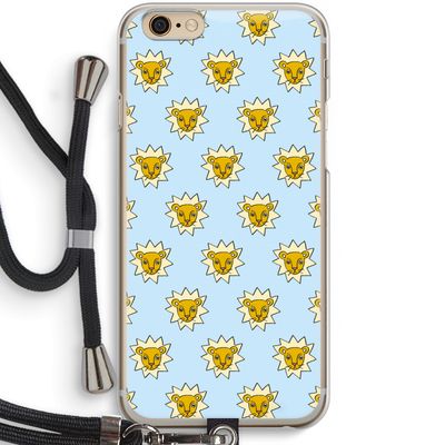 Leeuwenkoppen: iPhone 6 / 6S Transparant Hoesje met koord