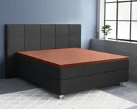 Primaviera Deluxe Topper Satijn Hoeslaken Bruin 180 x 220 cm