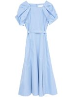 3.1 Phillip Lim robe mi-longue Collapse Bloom à taille ceinturée - Bleu - thumbnail