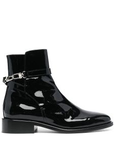 TOTEME bottines The Jodhpur en cuir verni - Noir