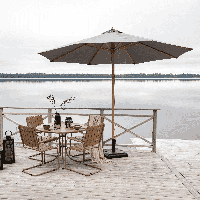 Nohr Parasol 'Adi' 330cm, kleur Grijs