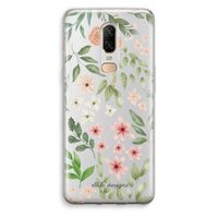 Botanical sweet flower heaven: OnePlus 6 Transparant Hoesje