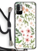 Botanical sweet flower heaven: Xiaomi Redmi Note 10 5G Transparant Hoesje met koord