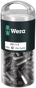 Wera 851/1 Z Bits Phillips,  PH 2 x 25 mm (100 Bits pro Box) - 1 stuk(s) - 05072441001