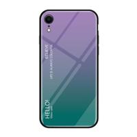 Kleurovergang glas Case voor iPhone XR (paars)