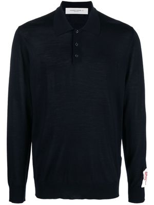 Golden Goose polo en laine vierge - Bleu