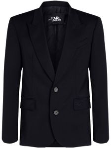 Karl Lagerfeld blazer boutonné à revers pointus - Noir