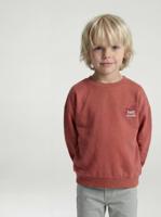 Sweater met ronde hals voor jongens met lange mouwen rozenhout