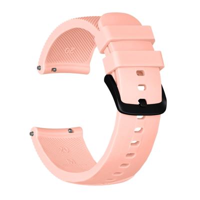 Crazy Horse textuur siliconen polsband voor Huami Amazfit bip Lite versie 20mm (lichtroze)