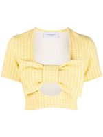 Viktor & Rolf haut en coton Bandeau Bow à coupe crop - Jaune