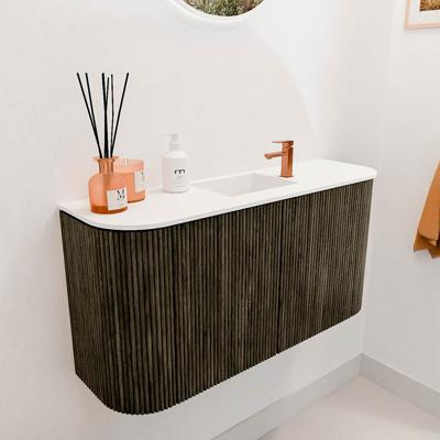 Toiletmeubel Mondiaz Joya | 83.2 cm | Meubelkleur Shadow | Faye wastafel Talc Midden | 1 kraangat Toiletmeubel Mondiaz Joya | 83.2 cm | Meubelkleur Shadow | Faye wastafel Talc Midden | 1 kraangat