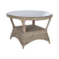Eettafel Home ESPRIT Rotan 120 x 120 x 82 cm