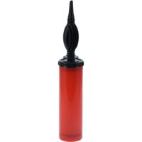 FX Tools Ballonnen opblaaspomp met opzetstuk - kunststof - 28 cm - rood - latex ballonnen   -