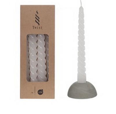 Twisted Candles Set 4 st. White - Buitengewoon de boet