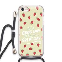 Don't forget to have a great day: iPhone 8 Transparant Hoesje met koord