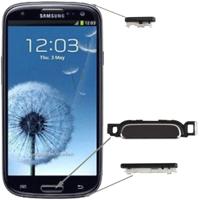 Huis van de sleutel / uit-toets + Volume toonsoort voor Galaxy SIII / i9300 (zwart)