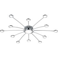 LED Plafondlamp 30W - Dimbaar - Aanpasbare Kleur met Afstandsbediening - Mat Chroom