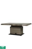 Qopps Sandigo / Aruba in hoogte verstelbare tuintafel 140 x 85 licht Grijs