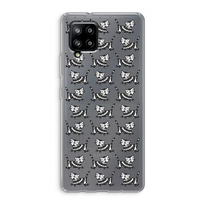 Zwarte poes: Samsung Galaxy A42 5G Transparant Hoesje
