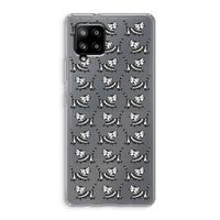 Zwarte poes: Samsung Galaxy A42 5G Transparant Hoesje