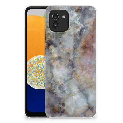 Samsung Galaxy A03 | TPU | Siliconen hoesje | Marmer Grijs