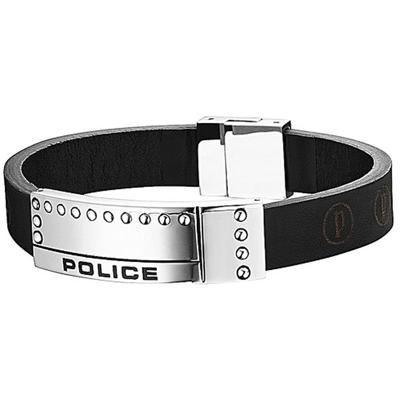 Police PJ.24643BLB.01-L Leer 18 cm Heren armband