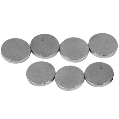 Magneten rond - grijs - 80x stuks - 6 x 1 mm - Hobby artikelen