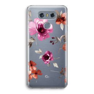 Geschilderde bloemen: LG G6 Transparant Hoesje