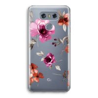 Geschilderde bloemen: LG G6 Transparant Hoesje