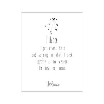 Mini Poster • Sterrenbeeld Libra - Engels