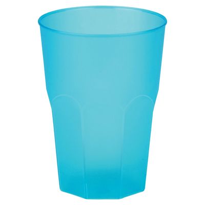 Drinkglazen frosted - turquoise - 6x - 420 ml - onbreekbaar kunststof - Feest/cocktailbekers Drinkglazen frosted - turquoise - 6x - 420 ml - onbreekbaar kunststof - Feest/cocktailbekers