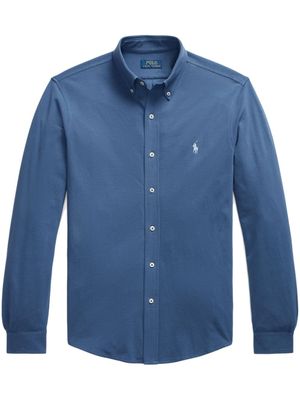 Polo Ralph Lauren chemise à motif Polo Pony brodé - Bleu