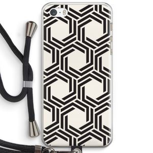 Geometrisch patroon: iPhone 5 / 5S / SE Transparant Hoesje met koord