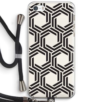 Geometrisch patroon: iPhone 5 / 5S / SE Transparant Hoesje met koord