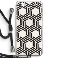 Geometrisch patroon: iPhone 5 / 5S / SE Transparant Hoesje met koord