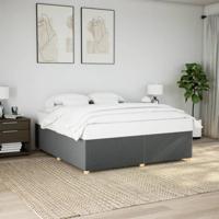 Bedframe zonder matras stof donkergrijs 200x200 cm