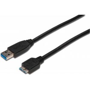 ASSMANN Electronic AK-300116-010-S USB-kabel 1 m USB 3.2 Gen 1 (3.1 Gen 1) USB A Micro-USB B Zwart