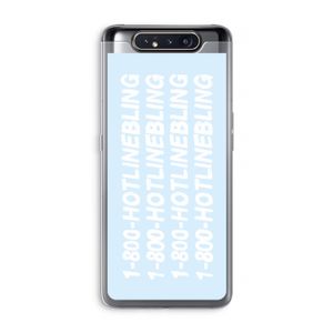Hotline bling blue: Samsung Galaxy A80 Transparant Hoesje