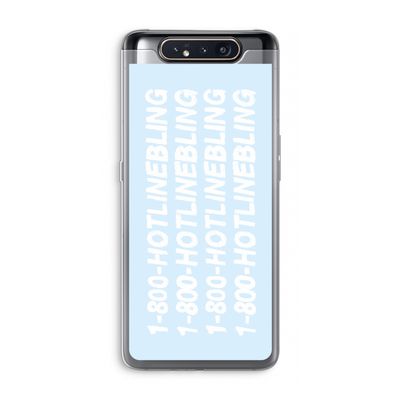 Hotline bling blue: Samsung Galaxy A80 Transparant Hoesje