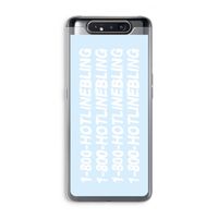 Hotline bling blue: Samsung Galaxy A80 Transparant Hoesje