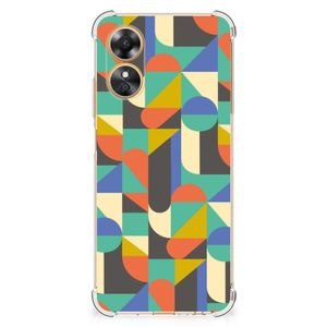 OPPO A17 Doorzichtige Silicone Hoesje Funky Retro