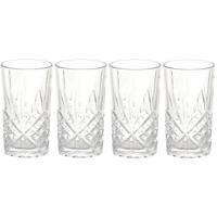 Cook Concept Cocktail Drinkglazen - Luxe relief - transparant - glas - set 4x stuks - 350 ml