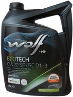 Wolf motorolie "ecotech sp/rc d1-3". motoroil 0w20 5l ecotech sp/rc d1-3