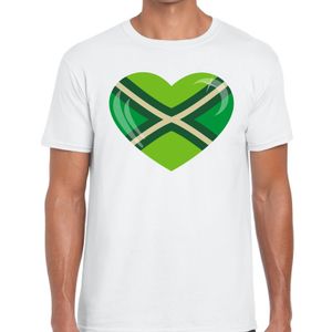 Achterhoek t-shirt met hart bedrukking wit voor heren 2XL  -