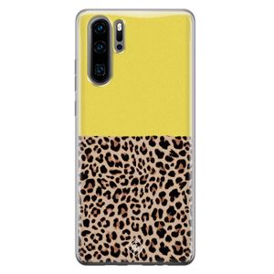 Huawei P30 Pro siliconen hoesje - Luipaard geel